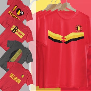 Adults or Kids Choice Of BELGIUM Regular Fit Football T-Shirts World Cup 2026