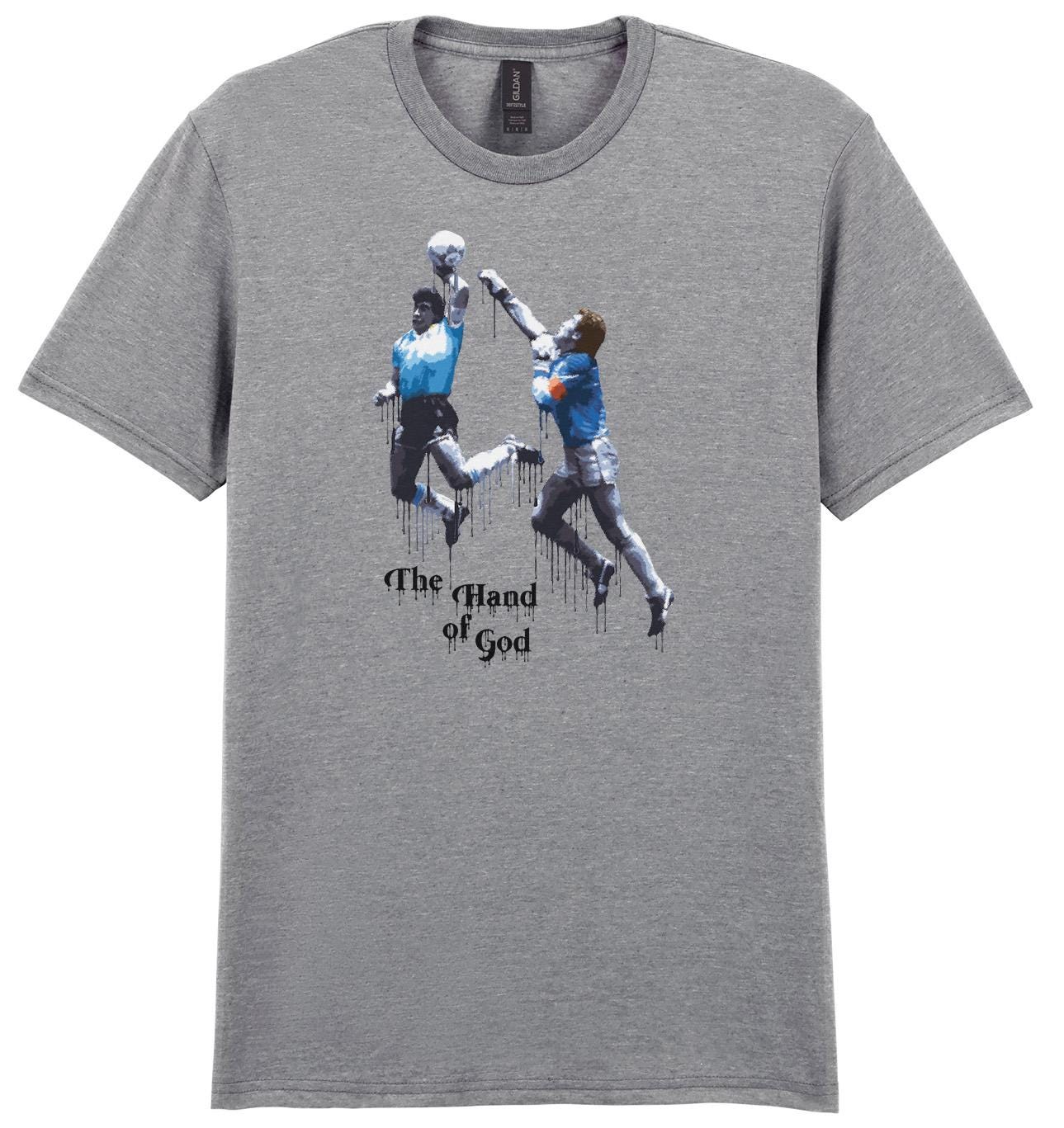 Diego Maradona Football T-shirt, Hand of God, Personalised Option