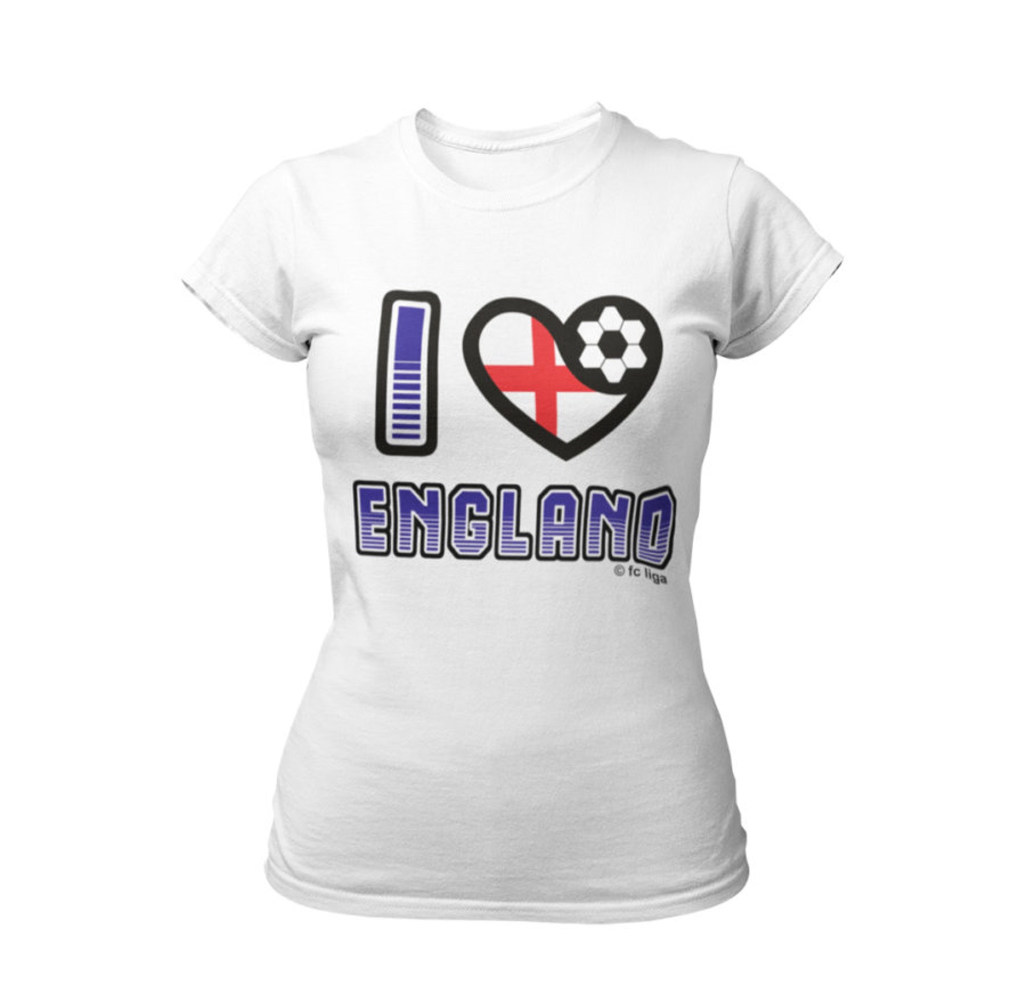 Discover I Love ENGLAND Football T-Shirt 2022 Womens Euro