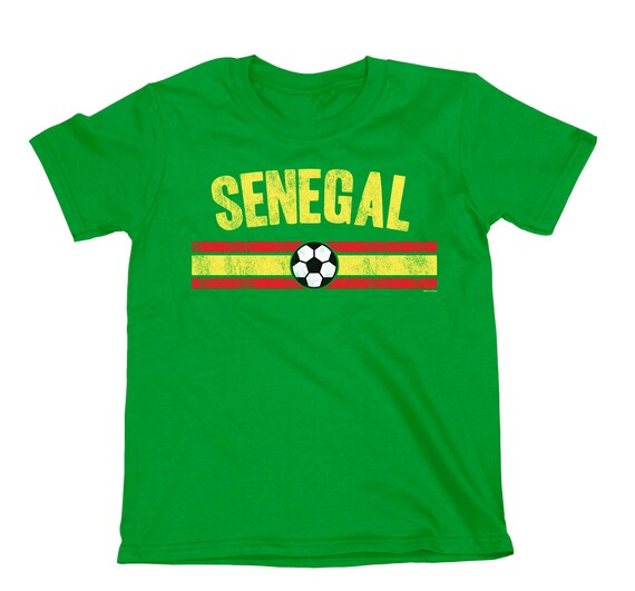 SÉNÉGAL T-shirt de football effet vieilli, t-shirt patriotique