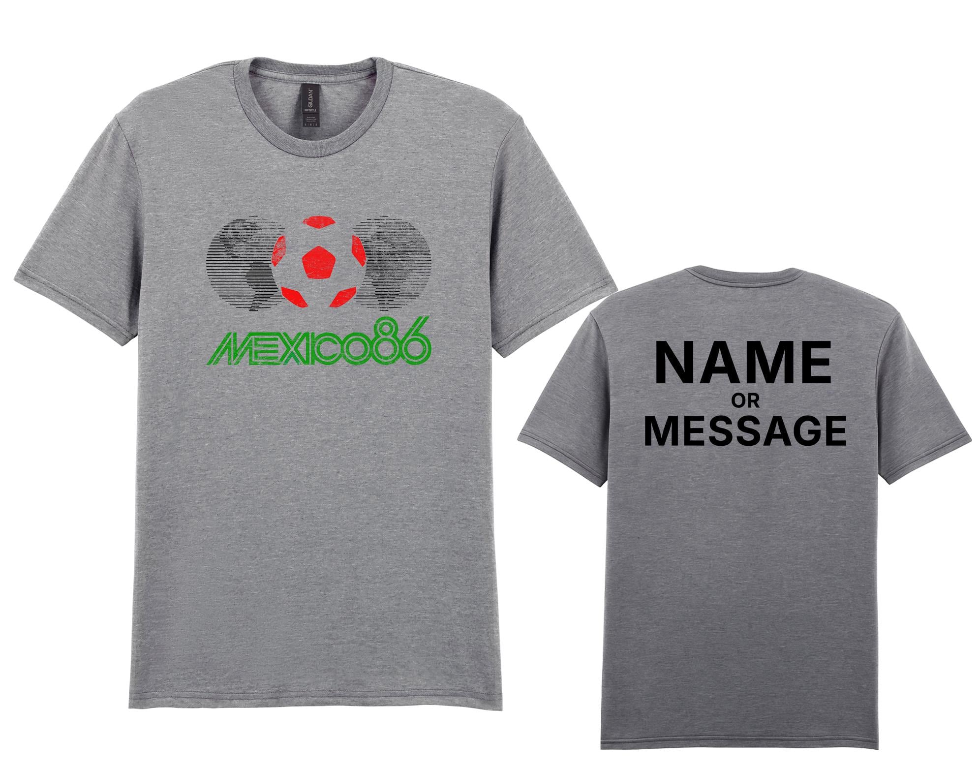 メキシコ86サッカーワールドカップTシャツ、パーソナライズオプション