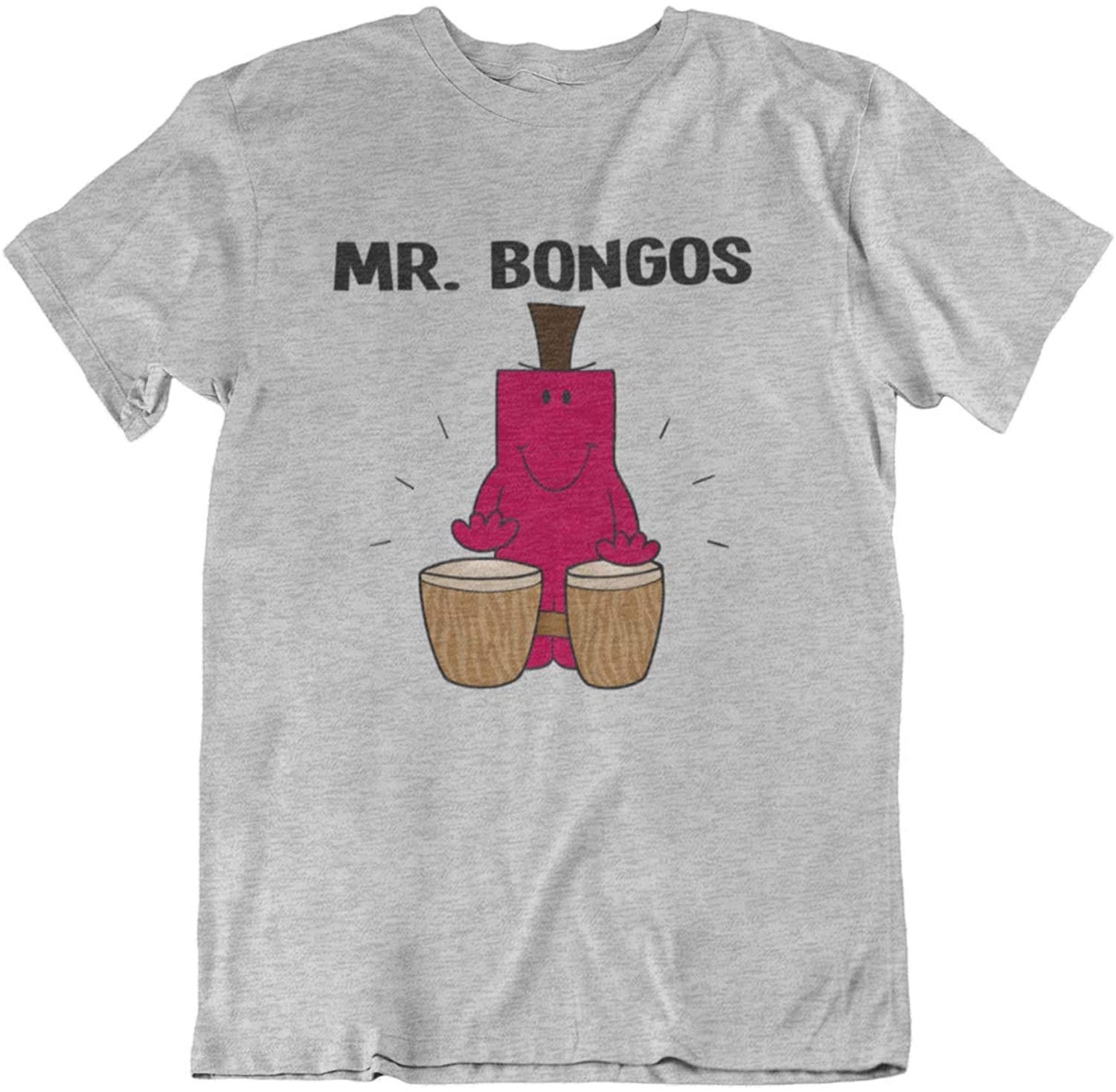 Image of Mr Bongos - Mens Musical Instrument Gift Organic Cotton T-Shirt
