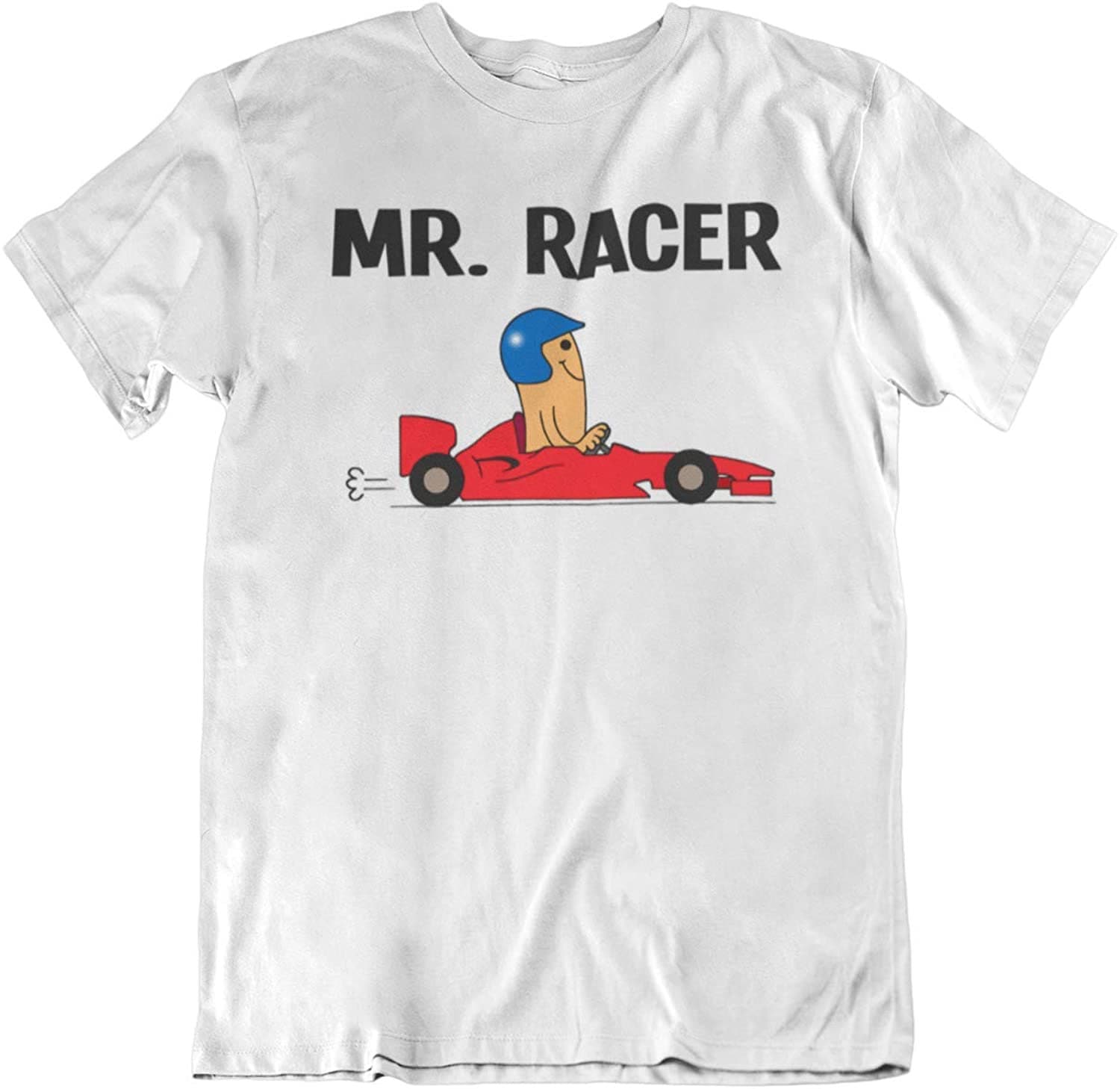 Image of Mr Racer - Mens Motor Raching Hobbie Gift Organic Cotton T-Shirt