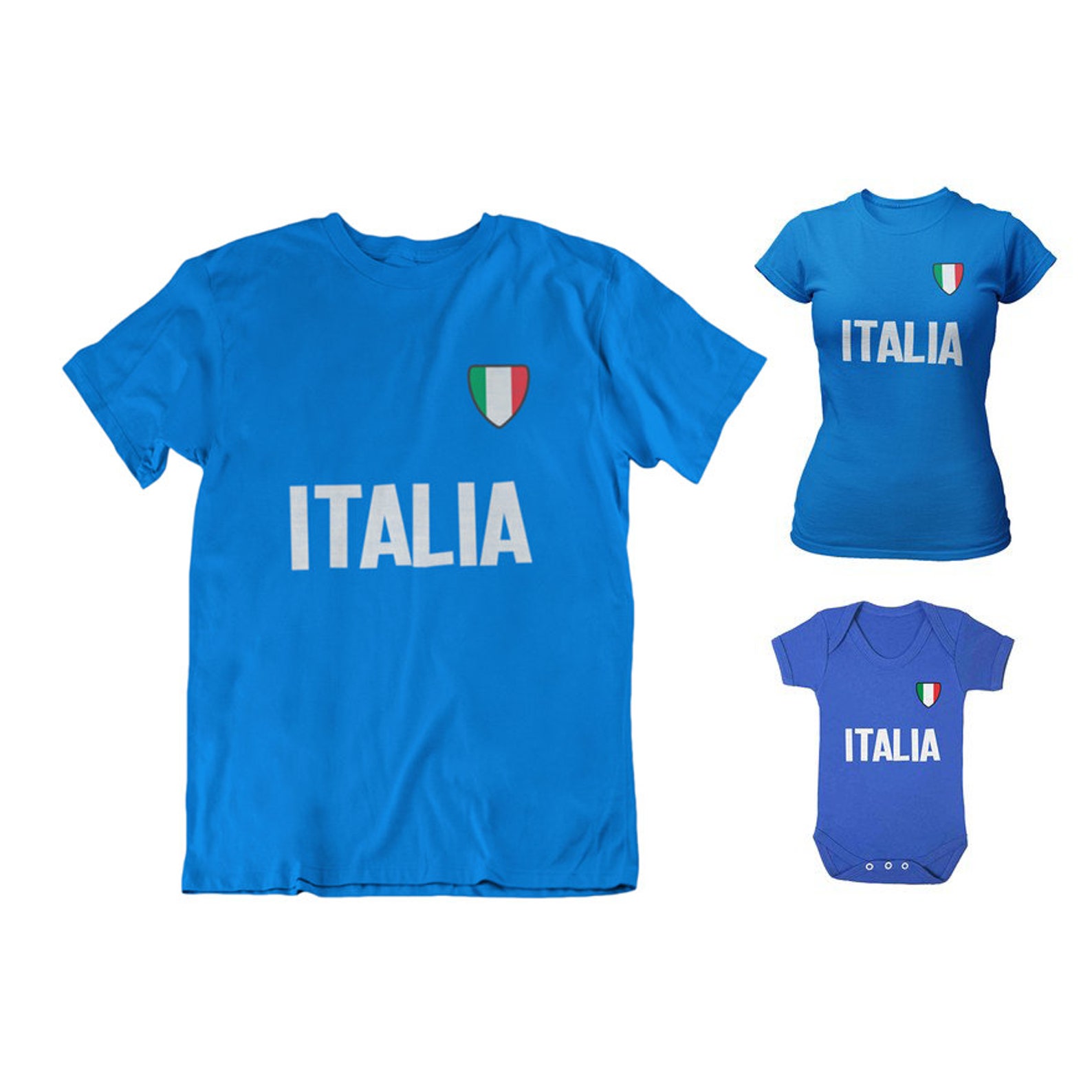 Italy Football T-Shirt Adults Kids Baby Country Badge 2021 | Etsy