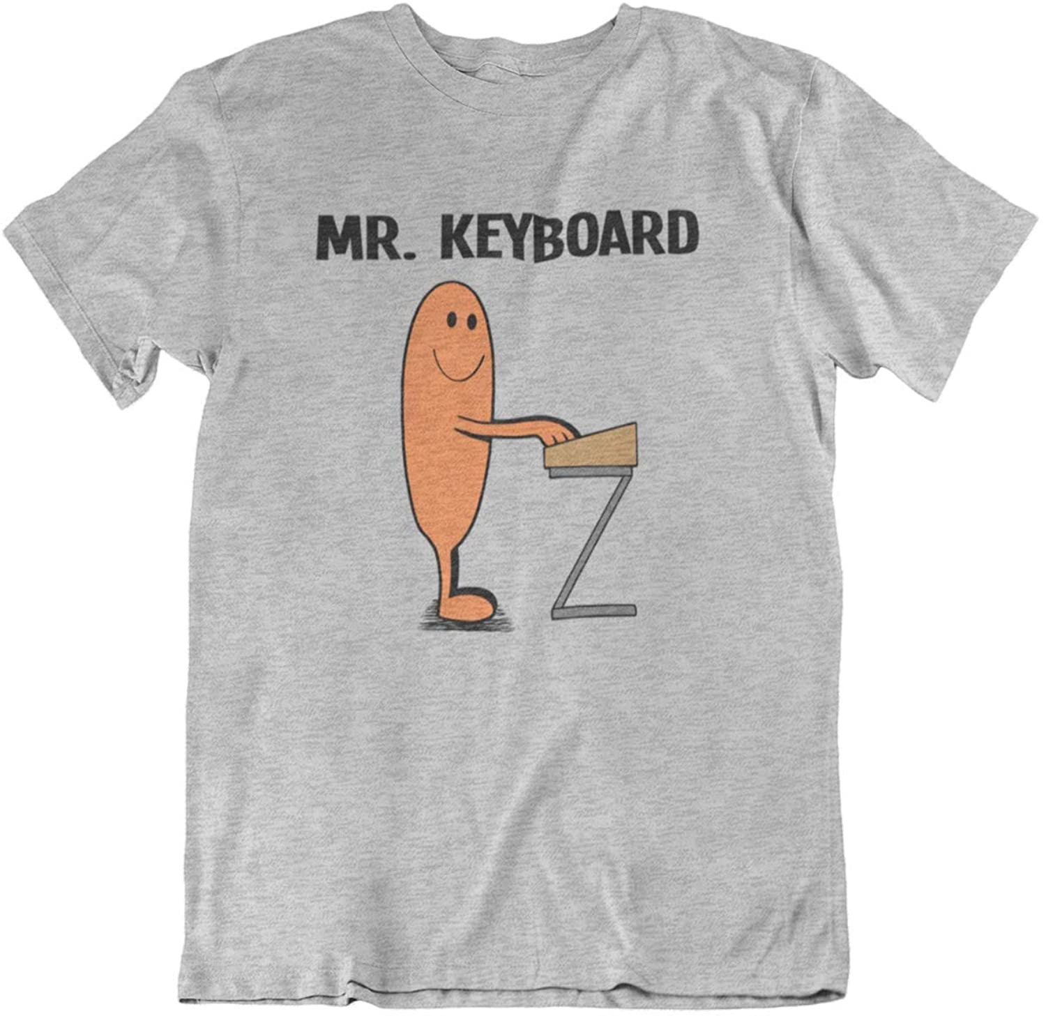 Image of Mr Keyboard - Mens Musical Instrument Gift Organic Cotton T-Shirt