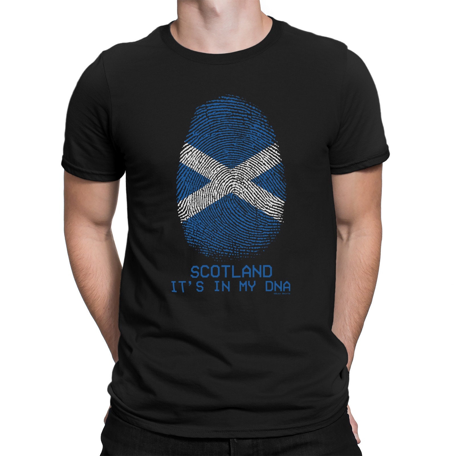 Discover SCOTLAND Its In My DNA Fingerprint T-Shirts
