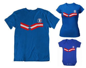 France Football T-Shirt, Adults Kids Baby, New Style Retro Strip World Cup 2026
