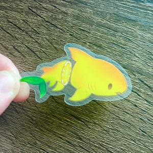 Transparent Lemon Shark Sticker