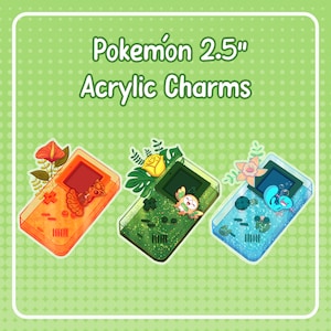 Game boy Pocket Monster 2.5&quot; Acrylic Charms