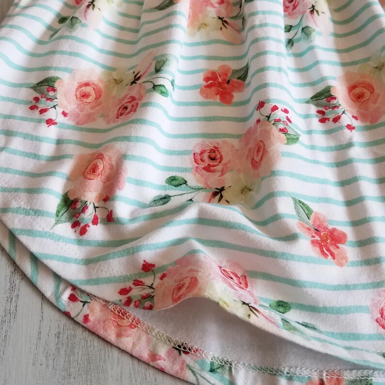 Girls Peplum Top Colorblock Stripe Tunic Girls Floral Shirt