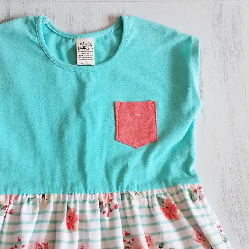 Girls Peplum Top Colorblock Stripe Tunic Girls Floral Shirt
