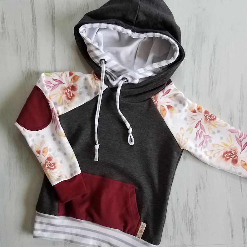 girls burgundy hoodie