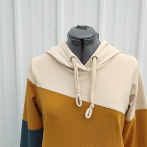 Women's Colorblock Hoodie Relaxed Fit Sweatshirt image 5