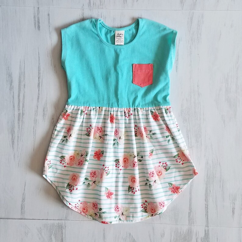 Girls Peplum Top Colorblock Stripe Tunic Girls Floral Shirt