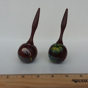 wood maracas souvenir salt and pepper set