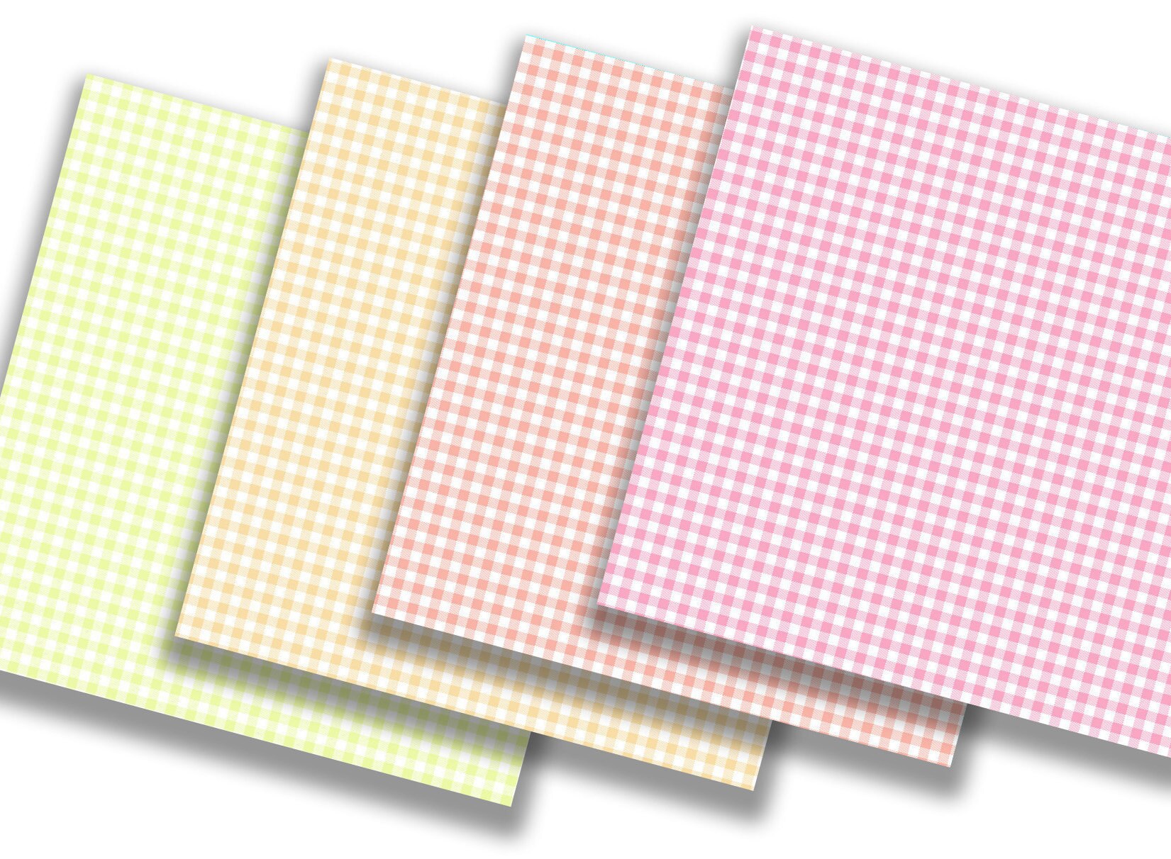 Gingham Check Digital Paper Pack in Pastel Colors, Instant Download ...