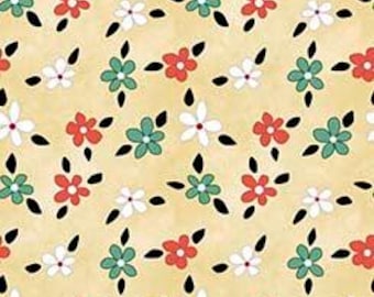 Life Is Better With Friends - Straw Floral Toss- 30540 - Qt Fabrics