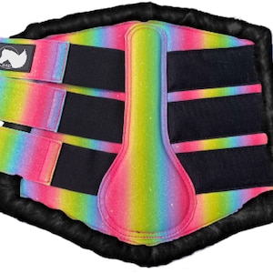 Rainbow Glitter Unicorn Horse Pony Front Boots