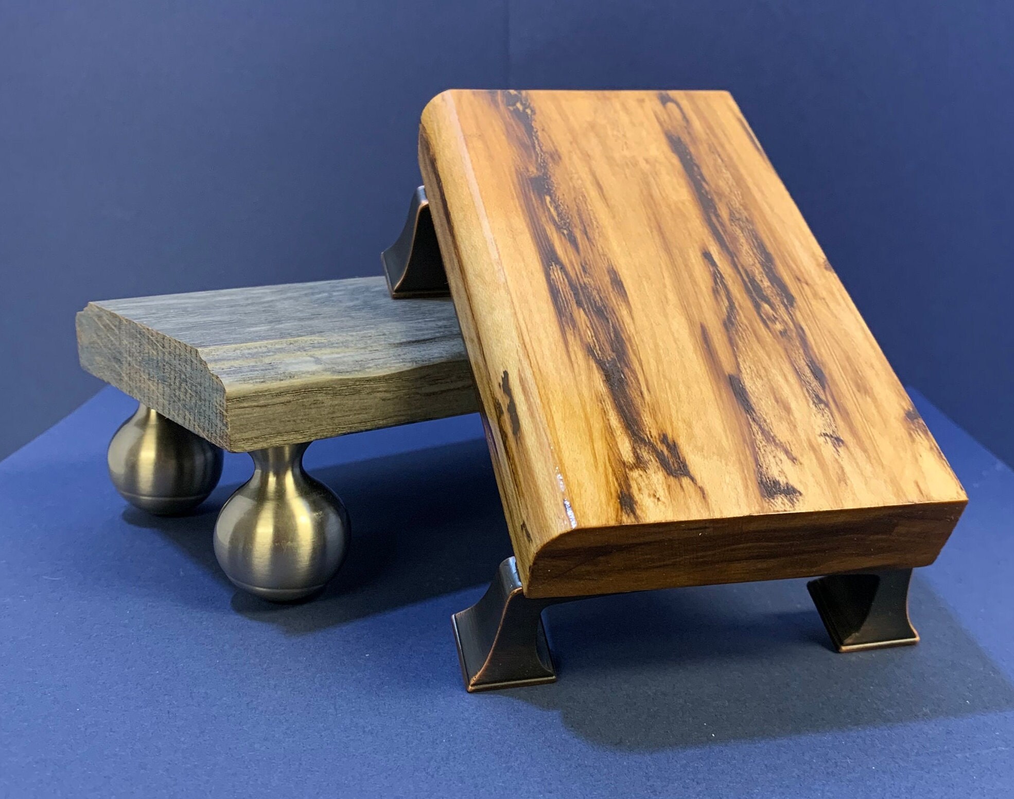 Table Risers and Stands, Repurposed Cabinet Wood and Drawer Pulls ...