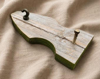Reclaimed Wood Key Hanger Entryway Hook Rack Rustic Boho Wall Organizer