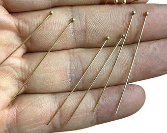 Épingles à bille de 60 mm, épingles à bijoux, fabrication de bijoux, épingles à tête de bille, fournitures de découvertes, épingle à tête de bille, épingles à tête sterling, épingle de conception de bijoux