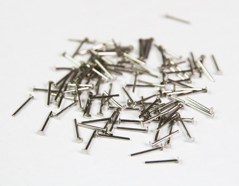 Raw 24k Shiny Gold Plated Nickel Silver Freenickel Plated - Copper Oxide Antigue Yellow 100 Pcs 10mm Flat Head Pins Head Pins Brass