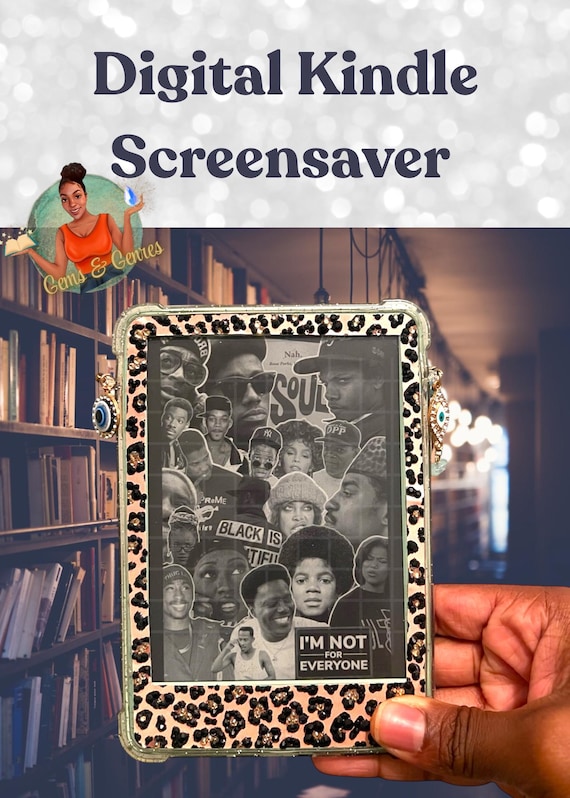Black Icons Kindle Screen Saver: Kindle Paperwhite, Basic, Colorsoft (Digital Download)
