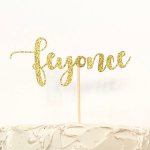 Feyonce Cake Topper - Glitter & Solid Colors Available - Etsy