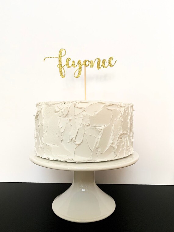 Feyonce Cake Topper Glitter & Solid Colors Available | Etsy