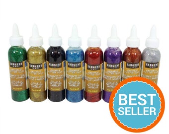 Glitter Glue, Assorted, Sargent Art 22-1808 8 Count 4-Ounce