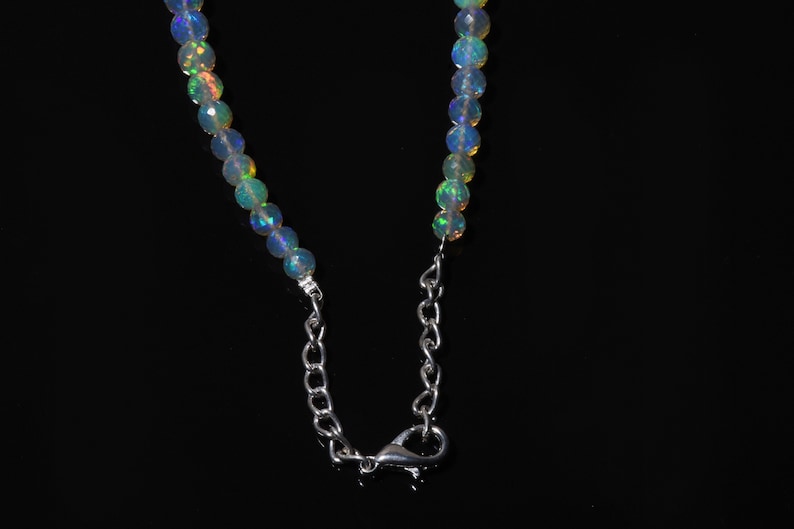 Natural Ethiopian Opal Faceted Round Beads 8 Inches Strand 3-5 MM Fire Opal Beads October Birthstone Necklace Wholesale Welo Opal
