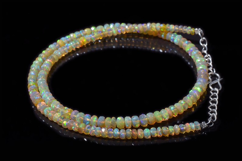 16 Inches 4-7 MM Fire Opal Opal Fire Square Natural Ethiopian Multi Fire Welo Opal Square Beads Opal Square