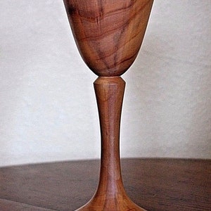 Wood Turned Contemporary Wine Goblet Art Studio Fine Mid Century Mod 1998 Signed JLN Vintage Modern Studio Art