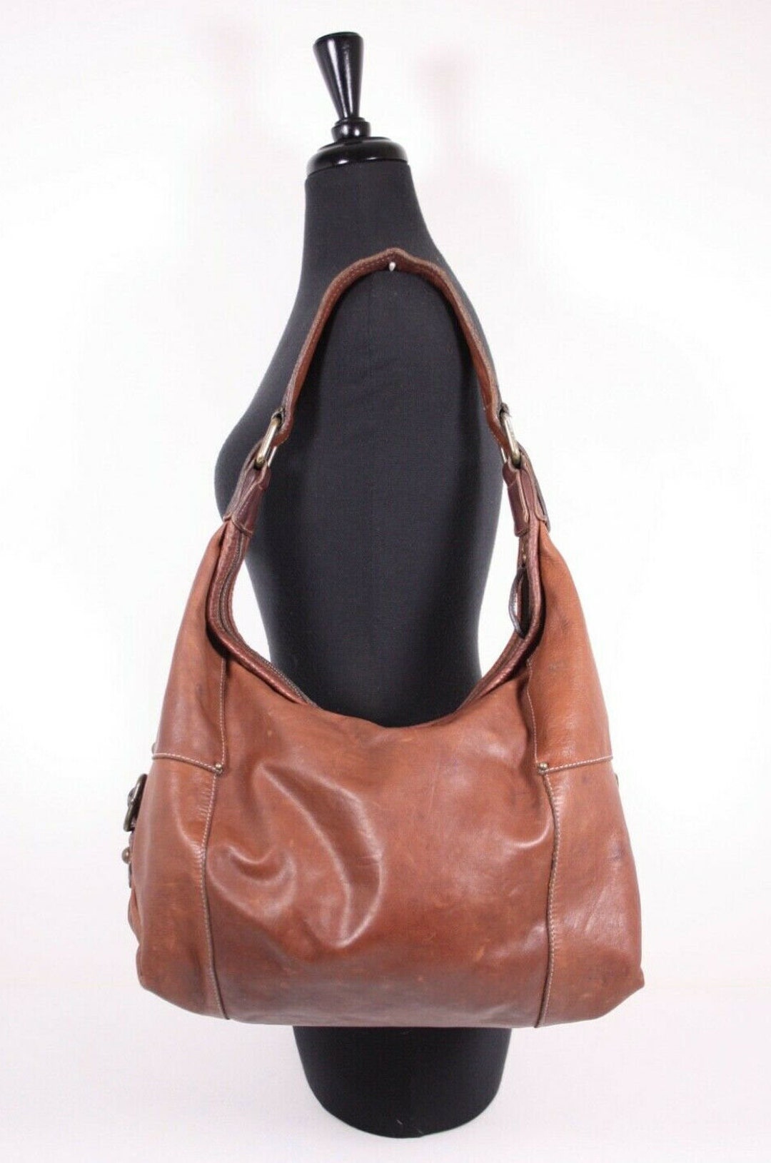 Banana Republic Extra Large Buttery Soft Brown Leather Duffel Tote