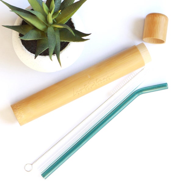 Glass Straws  | Glass Straws | Bamboo Straws | Eco Friendly Straws | Reusable Straw | Glass Straw Set | Fun Summer Drinks