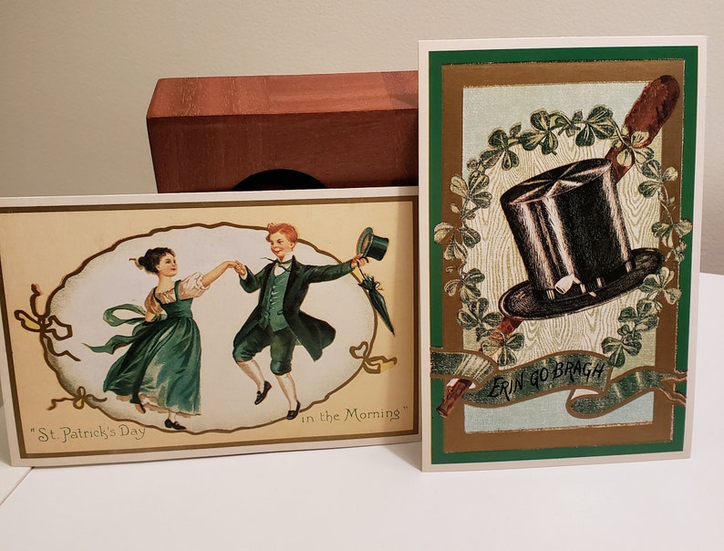 Nostalgic Cards Vintage Greeting Cards Patrick/'s Day Unused NOS Patrick/'s Day Decor Vintage Lillian Vernon Postcards Lot of 2 St St
