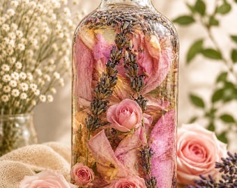 Aceite corporal (rosa lavanda) para cumpleaños, regalo de agradecimiento, aceite de masaje, regalo del día de la madre, recuperación, aniversario, día de San Valentín