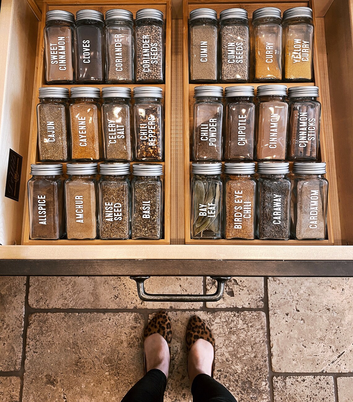 Custom Spice Vinyl Decals Kitchen Organization Sticker Spice Etsy