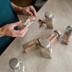 Custom Spice Vinyl Decals, Kitchen Organization, Sticker Spice Jar Labels, Modern Spice Labels, Pantry Organization, Custom Vinyl Labels image 6