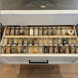 Custom Spice Vinyl Decals, Kitchen Organization, Sticker Spice Jar Labels, Modern Spice Labels, Pantry Organization, Custom Vinyl Labels image 10