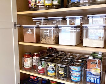 Custom Vinyl Kitchen, Pantry, Fridge Labels for Organization from The Orderly Space