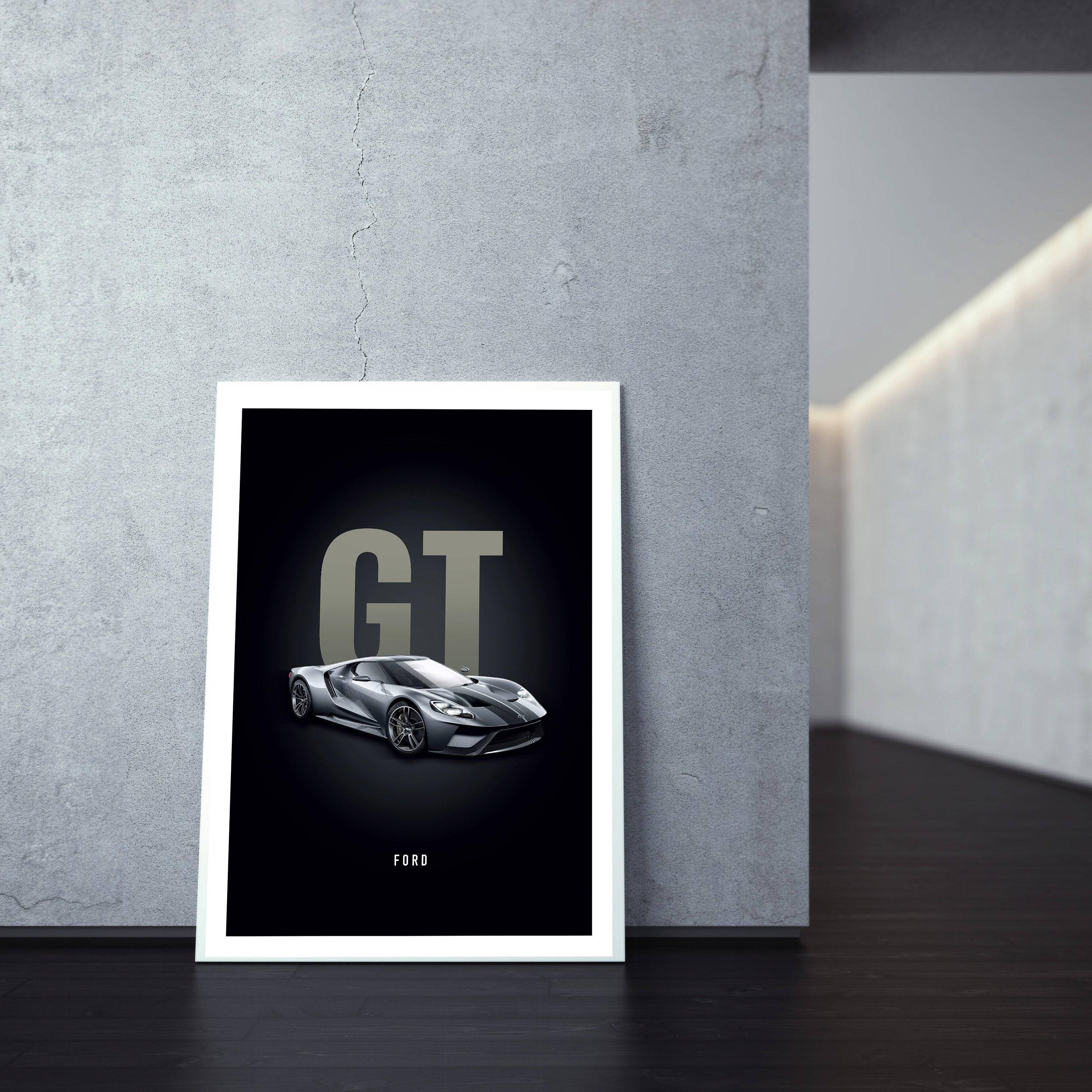 Gt Racing Poster Ford GT, Car Poster, Super Car, Auto Art, Graphic Poster, Automobile ...