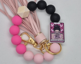 Romance Reader Tarrot Card Silicone Keychain Wristlet