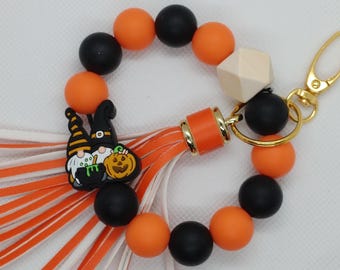 Halloween Gnome Keychain Wristlet