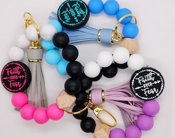 Faith Over Fear Keychain Wristlet