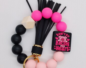 Don't go Bacon My Heart Keychain Wristlet