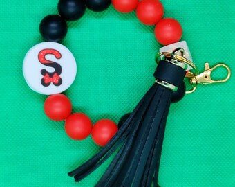 Mouse ears Letter Wristlet Keychain
