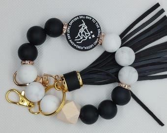To the Stars Who Listen ACOTAR Silicone Keychain Wristlet