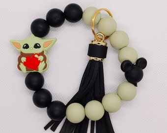 Baby Yoda Keychain Wristlet