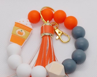 Pumpkin Latte Keychain Wristlet